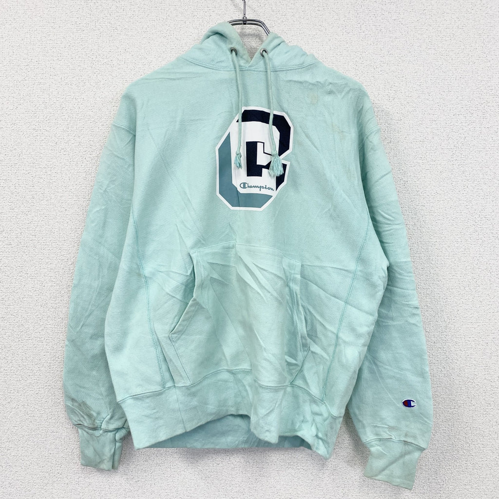 Champion　チャンピオン　リバースウィーブ　スウェットパーカー/フーディー　水色　ライトブルー　Mサイズ　古着