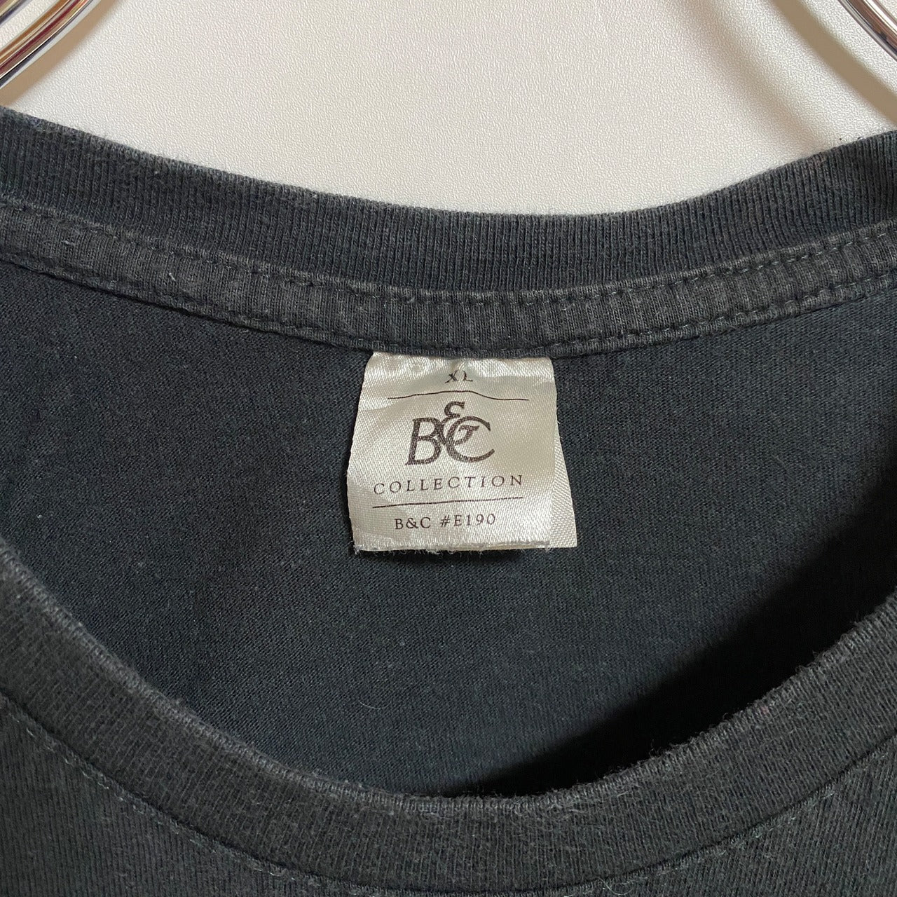 B&C　半袖クルーネックTシャツ　バックプリント　SWPLA　SOUTHWEST　黒　ブラック　春夏服　古着