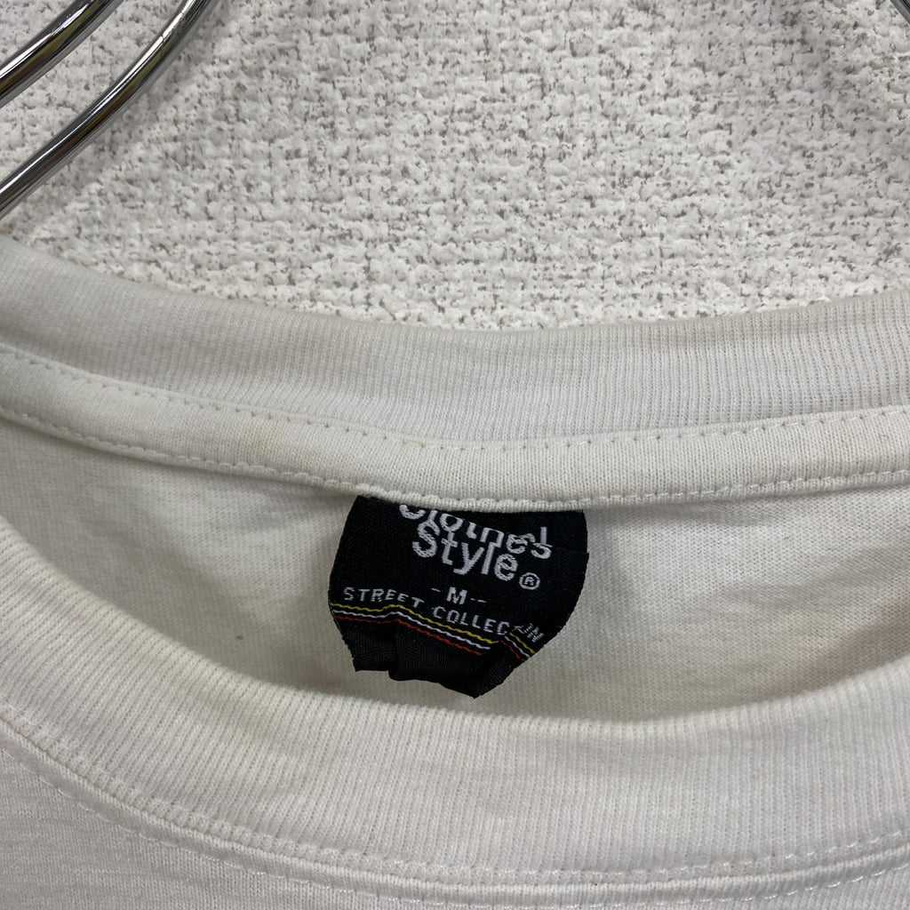 Natural clothes style　半袖プリントTシャツ　ギャルT　ビックデザイン　y2k　白　ホワイト　Mサイズ　古着