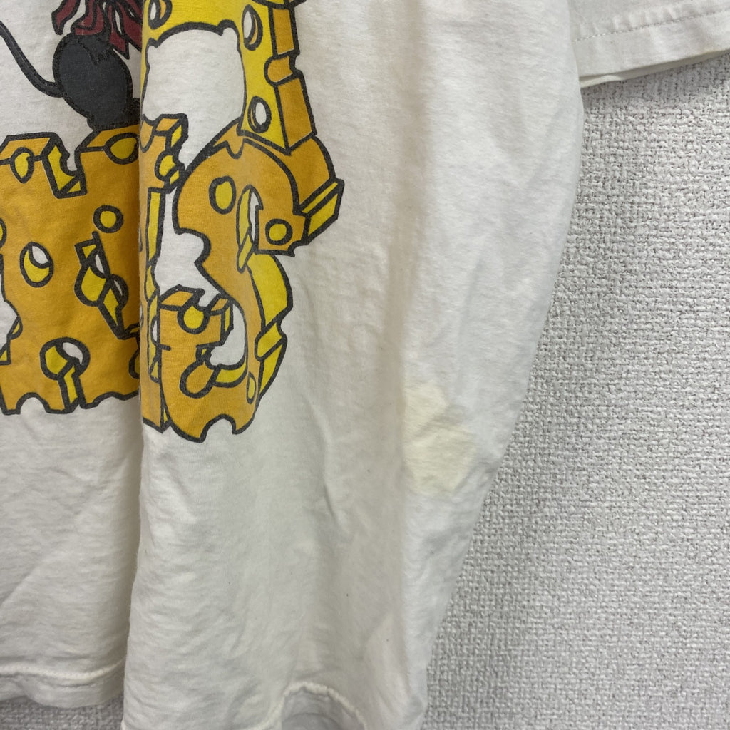 00s　半袖プリントTシャツ　アニマルT　エッフェル塔　ユーロヴィンテージ　白　ホワイト　　古着
