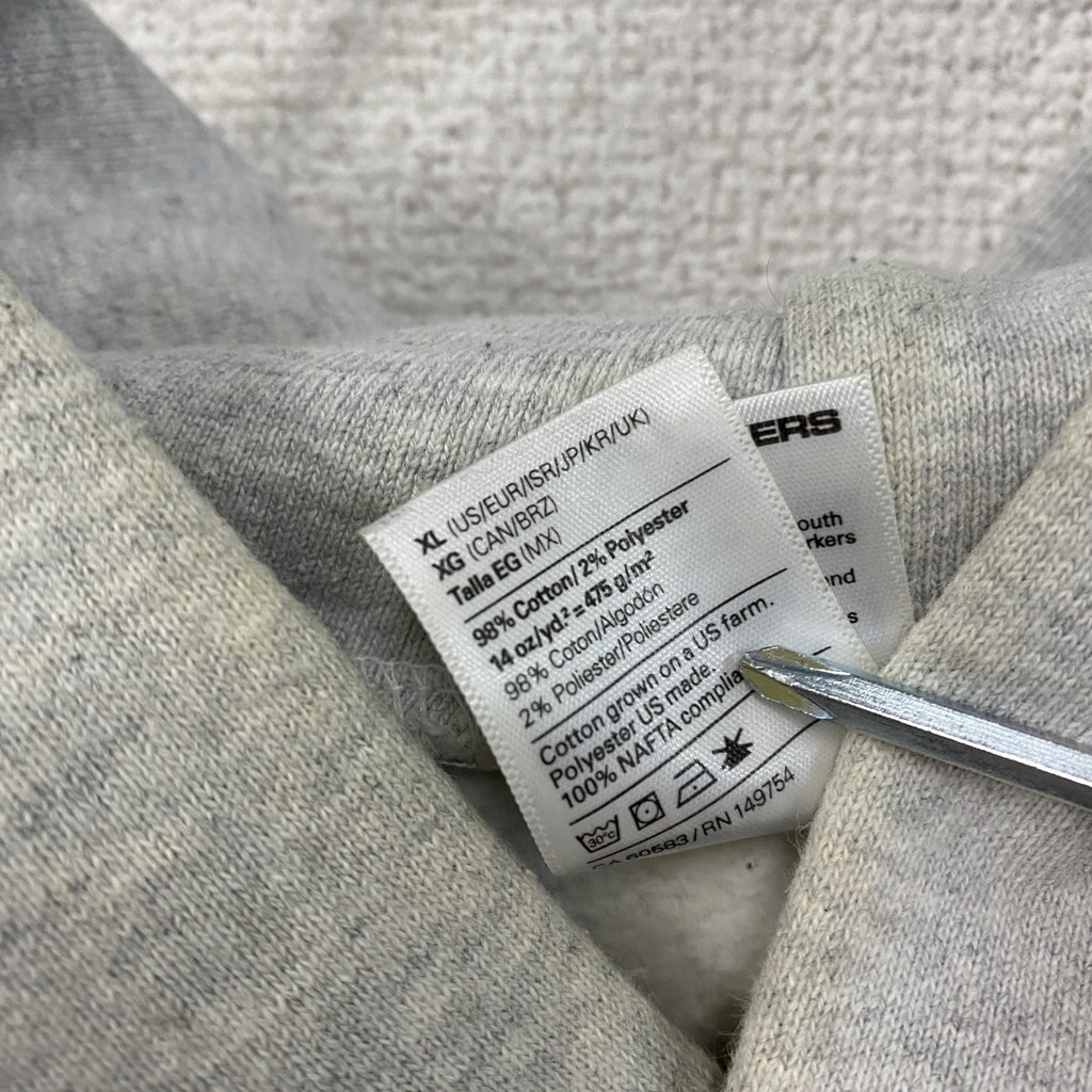 LOS ANGELES APPAREL　ロサンゼルスアパレル　スウェットパーカー/フーディー　14オンス　グレー　XLサイズ　古着