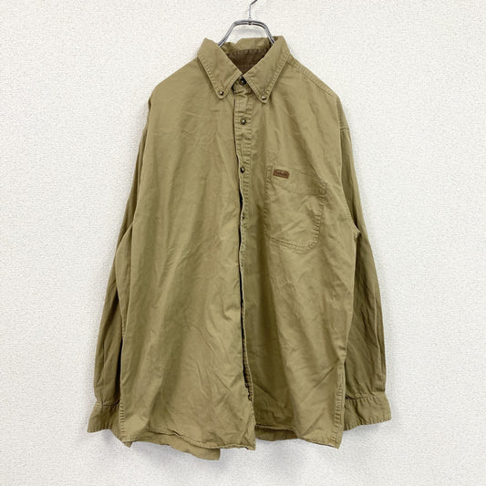 Carhartt　カーハート　長袖ボタンダウンシャツ　ワークシャツ　ベージュ　Lサイズ