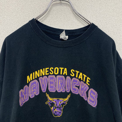 GILDAN　ギルダン　MSU　マーベリックス　半袖プリントTシャツ　フットボール　黒　ブラック　XLサイズ　