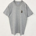 Champion　チャンピオン　半袖Tシャツ　刺繍ロゴ　ワンポイント　現行　灰色　グレー　Sサイズ　古着