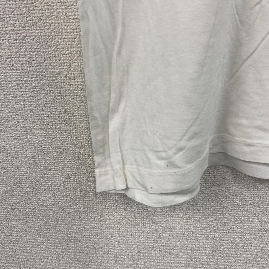 半袖プリントTシャツ　ヴィンテージ　シングルステッチ　白　ホワイト　LLサイズ カットソー メンズ 古着