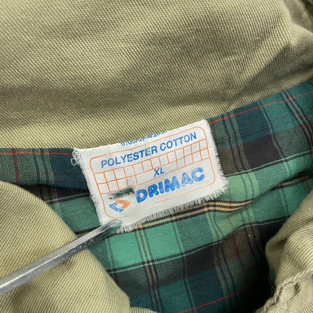 DRIMAC　ハンティングジャケット　比翼仕立て　ライナーチェック　カーキ　XLサイズ　　古着