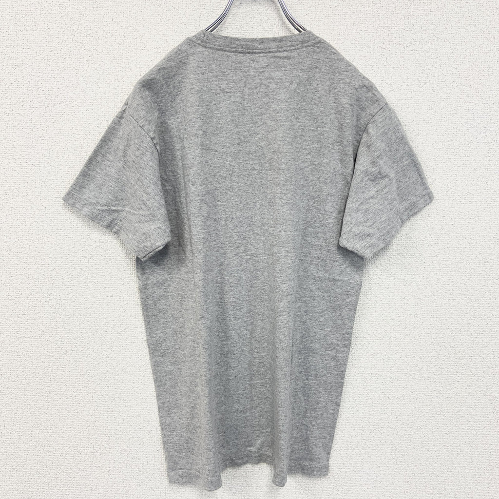 Champion　チャンピオン　半袖Tシャツ　刺繍ロゴ　ワンポイント　現行　灰色　グレー　Sサイズ　古着