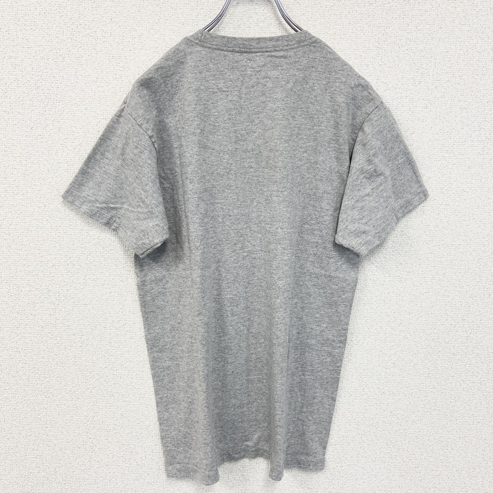 Champion　チャンピオン　半袖Tシャツ　刺繍ロゴ　ワンポイント　現行　灰色　グレー　Sサイズ　古着