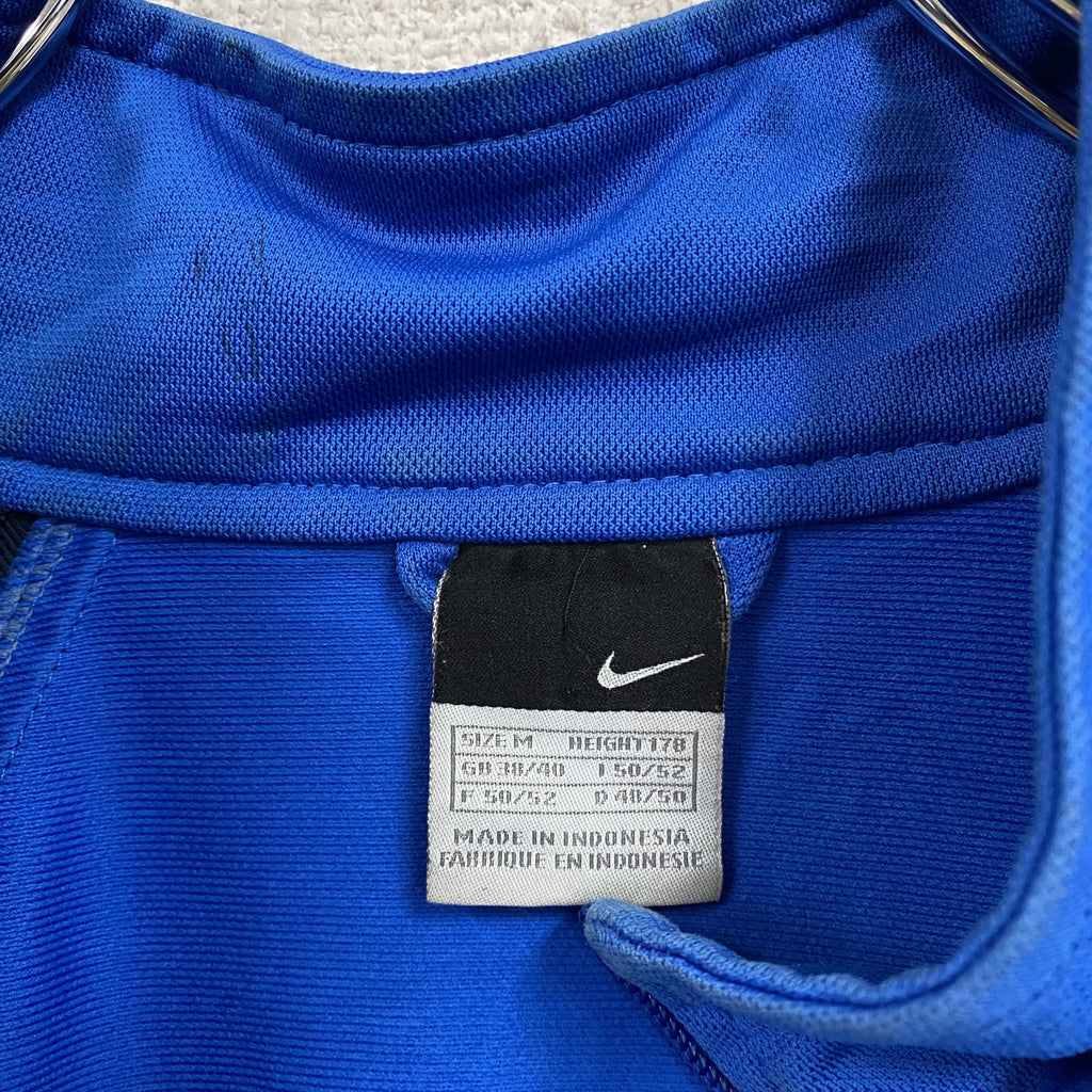 NIKE　ナイキ　トラックジャケット/ジャージ　スウッシュ　青　ブルー　Mサイズ　古着