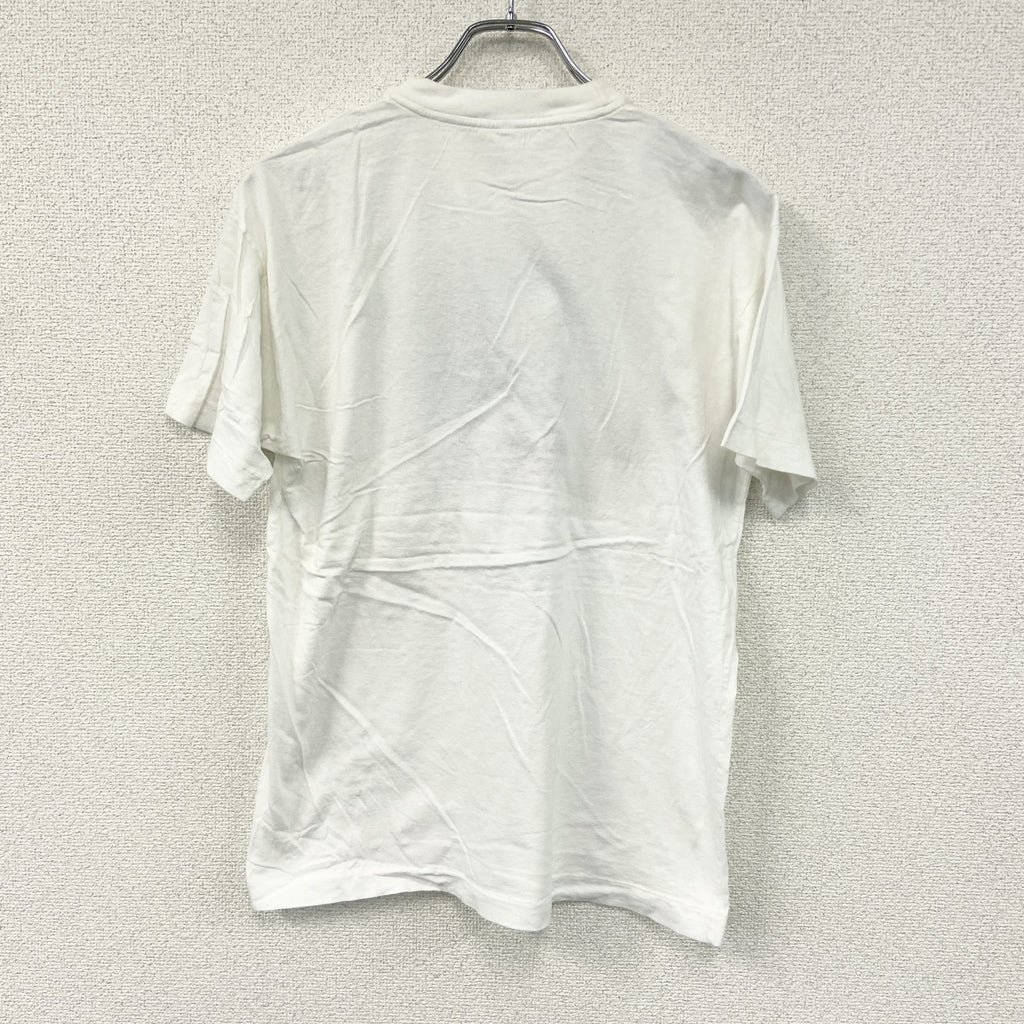 半袖プリントTシャツ　ヴィンテージ　シングルステッチ　白　ホワイト　LLサイズ カットソー メンズ 古着