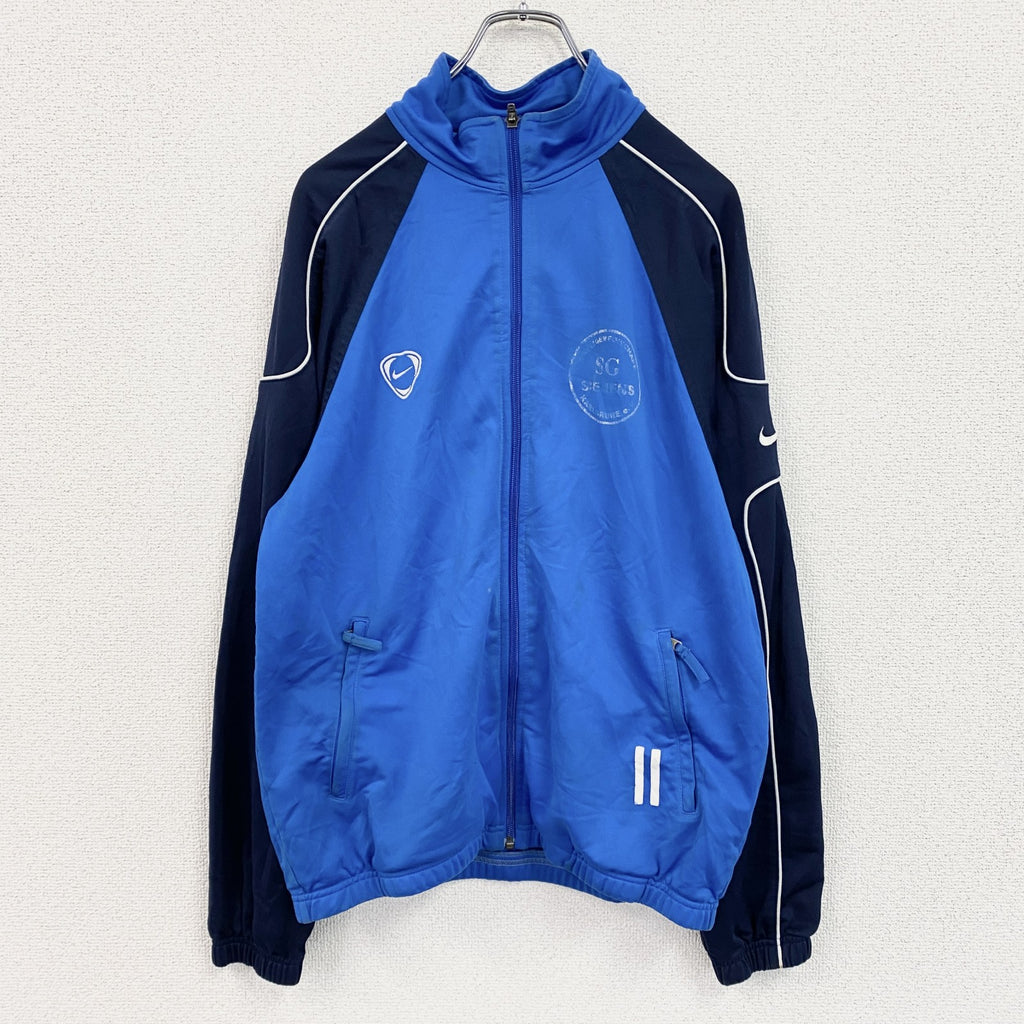 NIKE　ナイキ　トラックジャケット/ジャージ　スウッシュ　青　ブルー　Mサイズ　古着