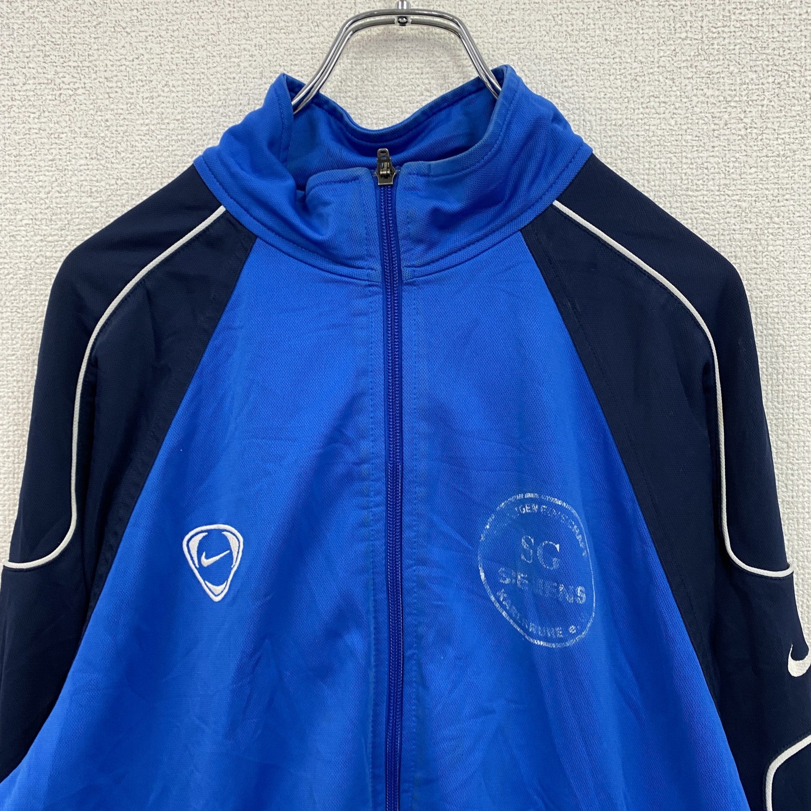 NIKE　ナイキ　トラックジャケット/ジャージ　スウッシュ　青　ブルー　Mサイズ　古着