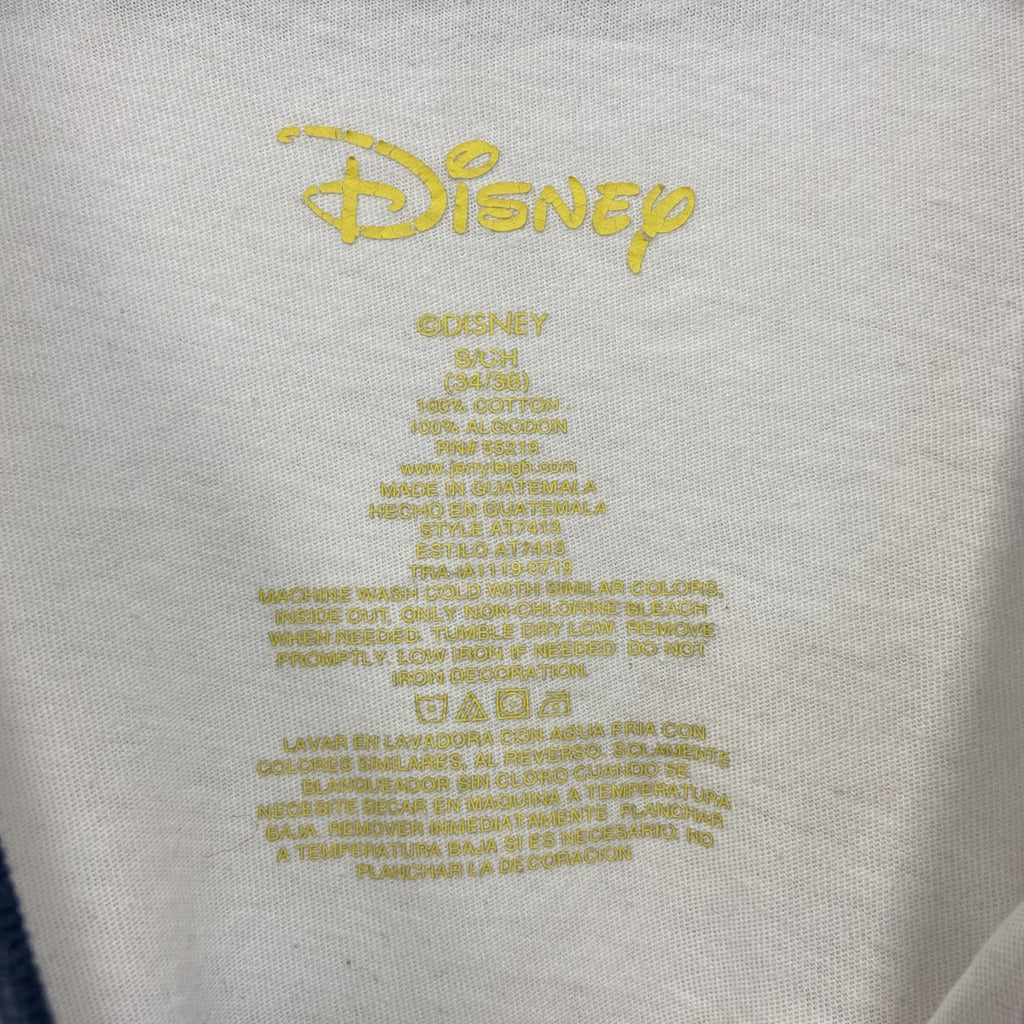 Disney ディズニー　半袖プリントリンガーTシャツ　キャラクター　アメリカ　星条旗デザイン　Sサイズ　古着