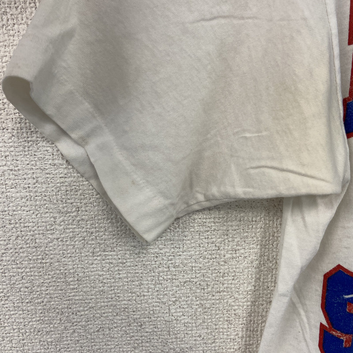 FRUIT OF THE LOOM　フルーツオブザルーム　半袖プリントTシャツ　ヴィンテージ　シングルステッチ　白　ホワイト　Sサイズ カットソー メンズ 古着