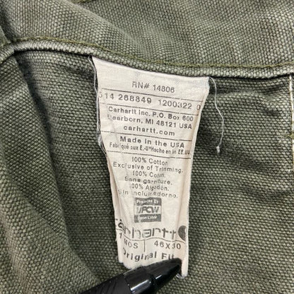 Carhartt　カーハート　ダブルニーダックペインターパンツ　ワークパンツ　ダック地　カーキ　W46