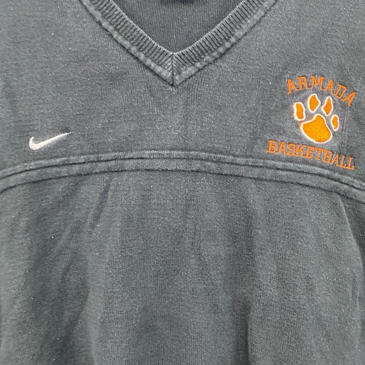 90s　NIKE　ナイキ　コットンニットベスト　ヴィンテージ　黒　ブラック　XLサイズ　古着