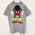 Disney ディズニー　半袖プリントTシャツ　キャラクター　クルーネック　灰色　グレー　Sサイズ　古着
