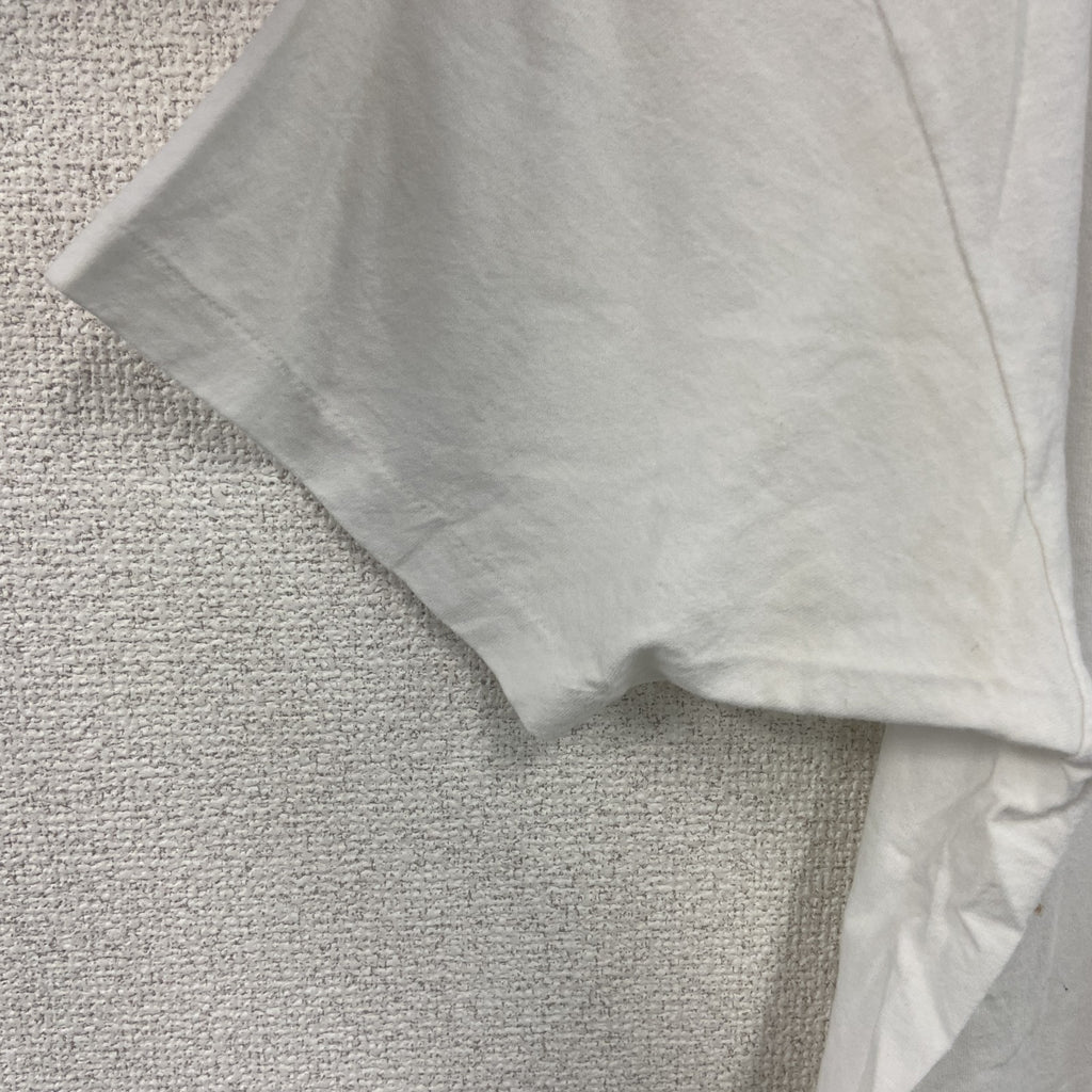 Hanes　ヘインズ　半袖プリントTシャツ　シングルステッチ　ヴィンテージ　白　ホワイト　XLサイズ カットソー メンズ コットン 古着