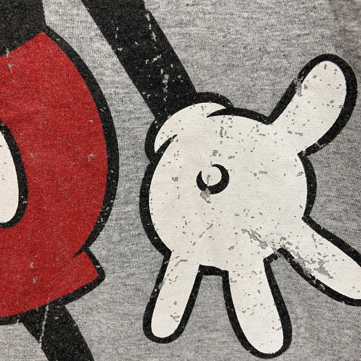 Disney ディズニー　半袖プリントTシャツ　キャラクター　クルーネック　灰色　グレー　Sサイズ　古着