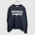 Levi's　リーバイス　スウェット/トレーナー　前V　デカロゴ　黒　ブラック　16サイズ　古着