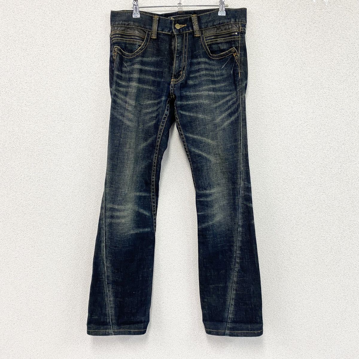 MEN'S MELROSE　メンズメルローズ　デニムパンツ/ジーンズ　ジップフライ　インディゴ　4サイズ コットン 古着