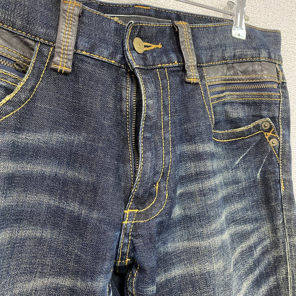 MEN'S MELROSE　メンズメルローズ　デニムパンツ/ジーンズ　ジップフライ　インディゴ　4サイズ コットン 古着