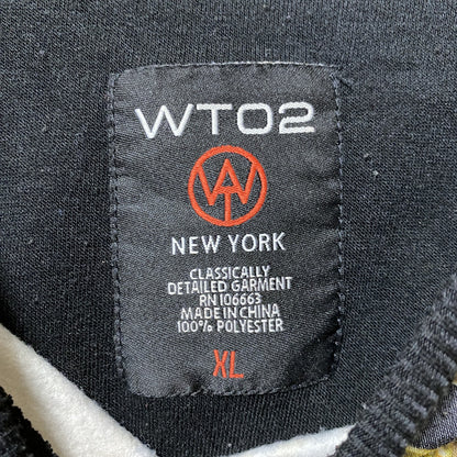 古着 used　WTO2　長袖プリントデザインスウェット　トレーナー　黒　ブラック　クレオパトラ　エジプト　オーバーサイズ