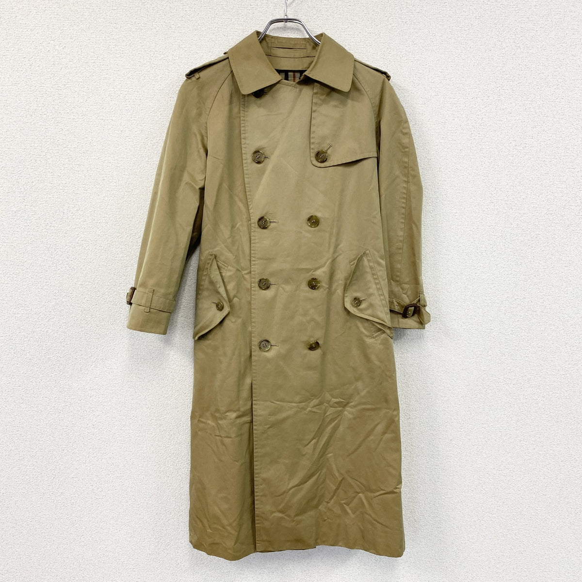 ～90s　DAKS　ダックス　トレンチコート　ベージュ　7AB2サイズ　古着