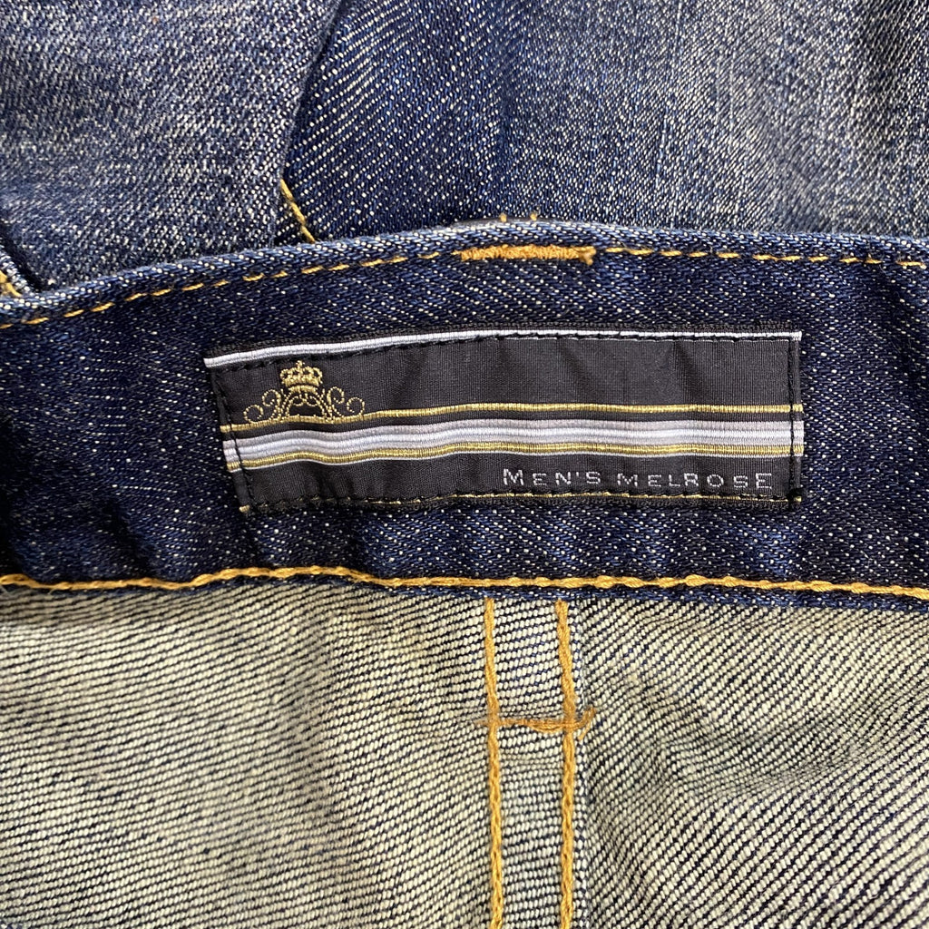 MEN'S MELROSE　メンズメルローズ　デニムパンツ/ジーンズ　ジップフライ　インディゴ　4サイズ コットン 古着
