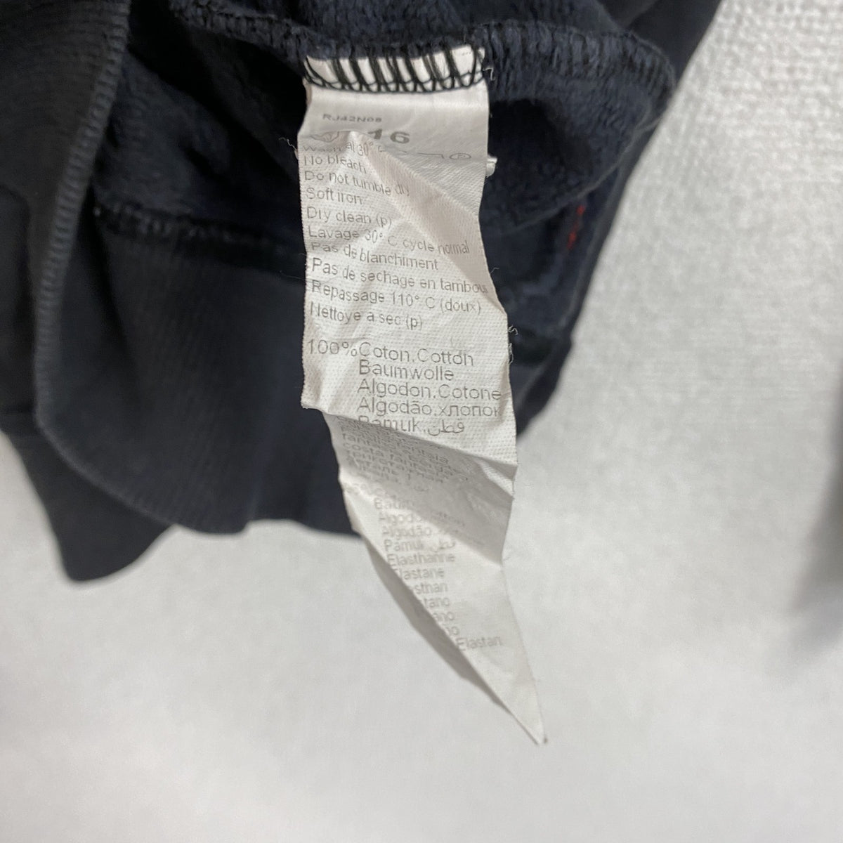Levi's　リーバイス　スウェット/トレーナー　前V　デカロゴ　黒　ブラック　16サイズ　古着