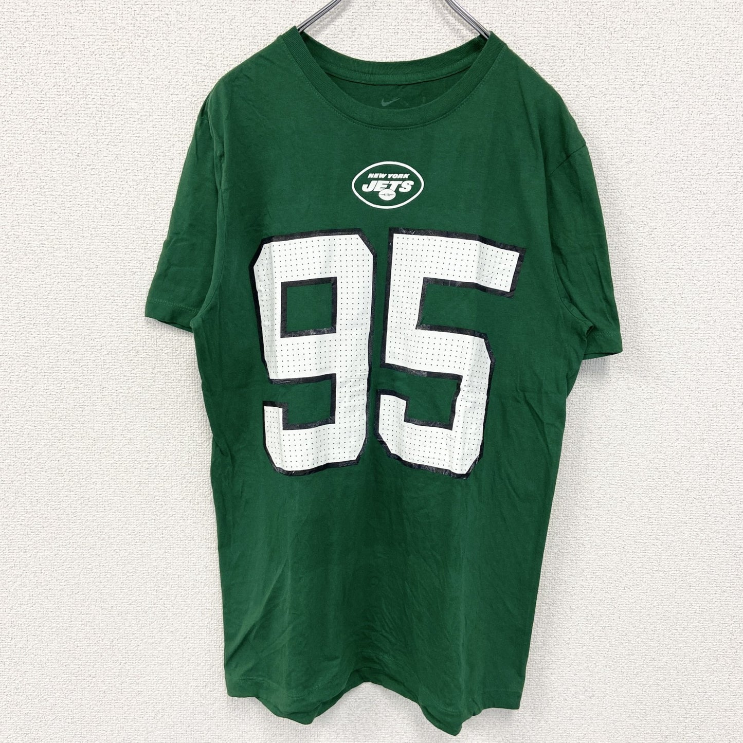 古着 used　NIKE ナイキ　NFL　NEW YORK JETS　半袖プリントTシャツ　95　緑　グリーン　Mサイズ
