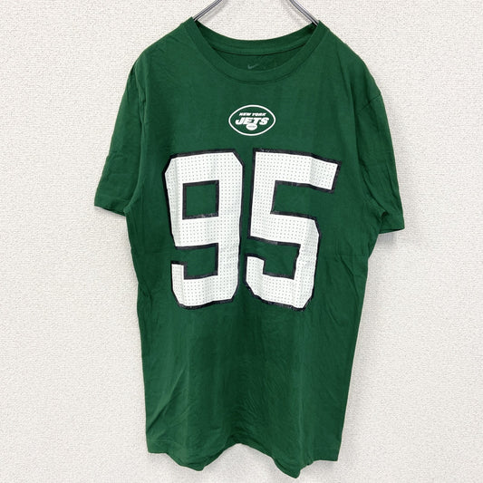 古着 used　NIKE ナイキ　NFL　NEW YORK JETS　半袖プリントTシャツ　95　緑　グリーン　Mサイズ