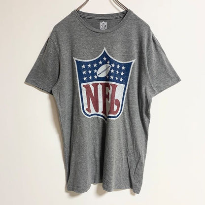 古着 used　NFL TEAM APPAREL　半袖クルーネックプリントTシャツ　アメフト　スポーツ　グレー　春夏服　Mサイズ