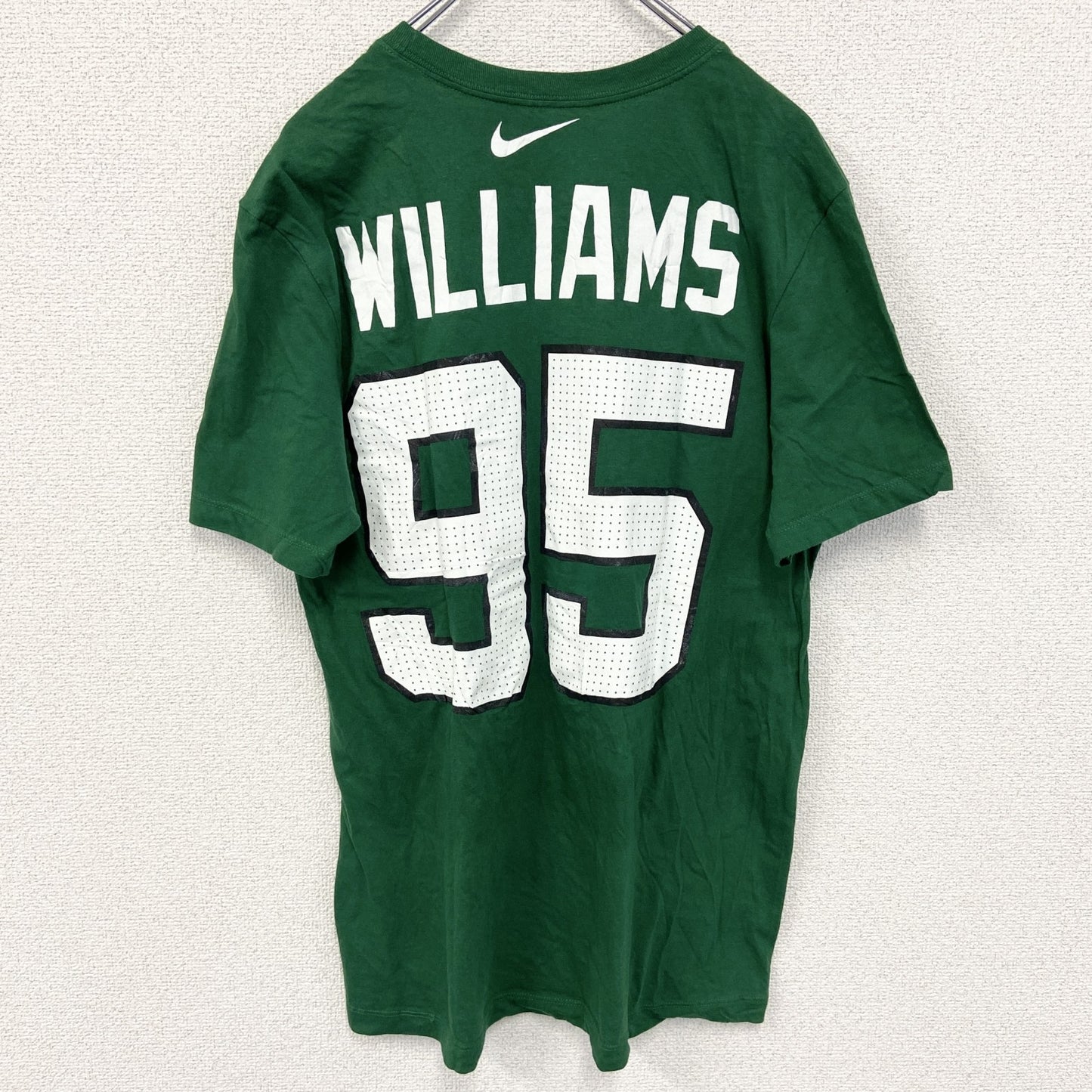 古着 used　NIKE ナイキ　NFL　NEW YORK JETS　半袖プリントTシャツ　95　緑　グリーン　Mサイズ