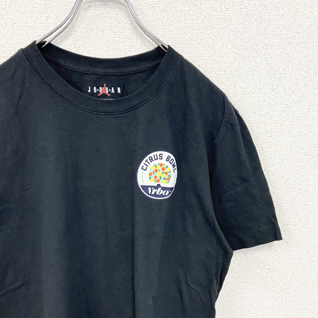NIKE ナイキ　JORDAN ジョーダン　半袖ワンポイントプリントTシャツ　CITRUS BOWL　黒　ブラック　Sサイズ　古着
