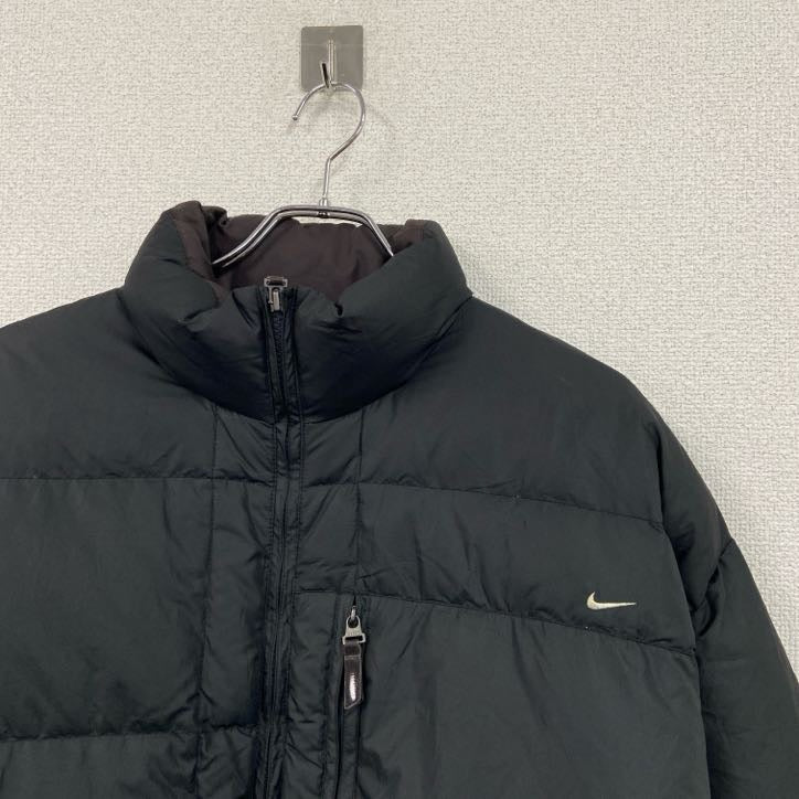 00s　NIKE　ナイキ　ダウンジャケット　ダウン80％　ヴィンテージ　黒　ブラック　XLサイズ