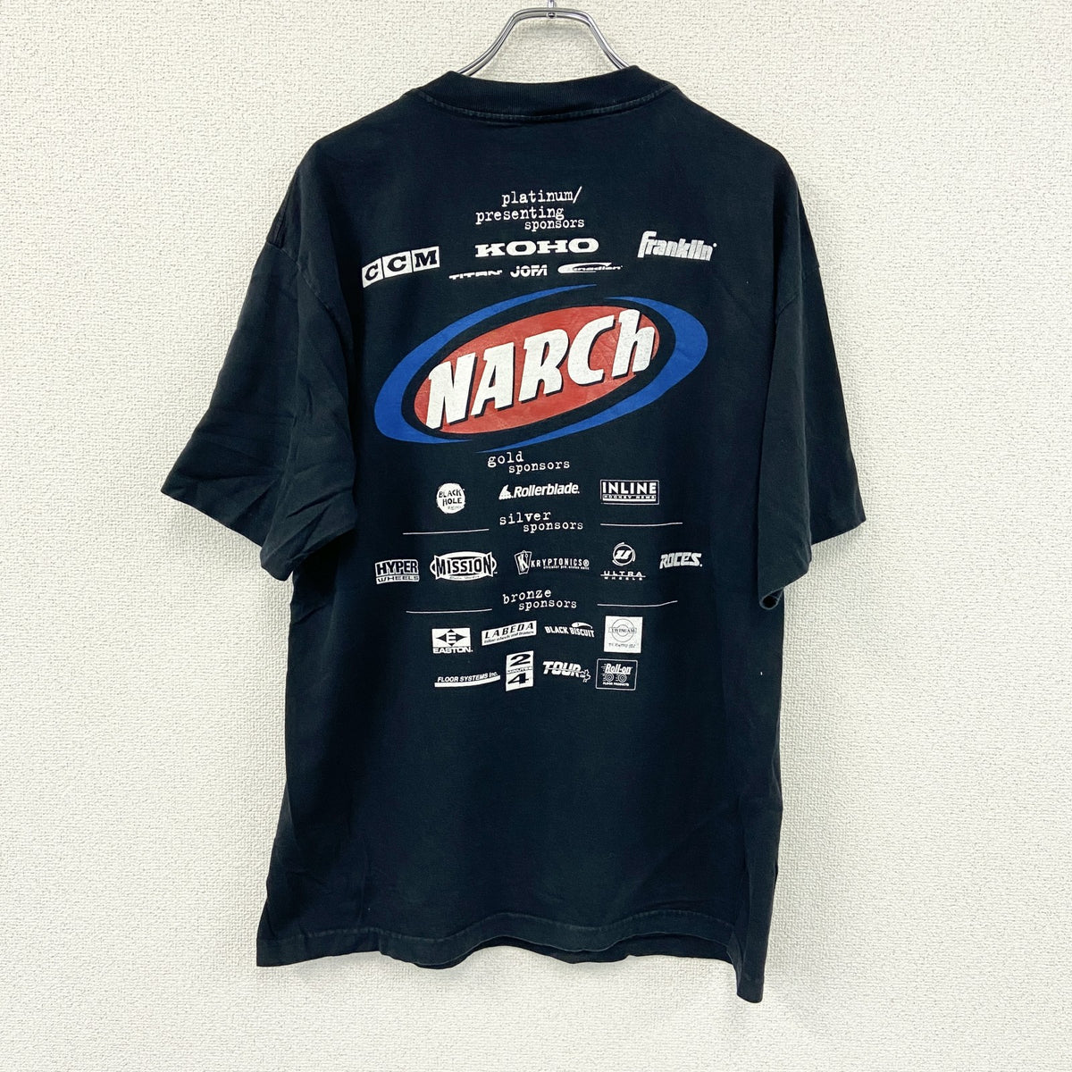 Murina　マリーナ　半袖プリントTシャツ　ヴィンテージ　シングルステッチ　黒　ブラック　XLサイズ　古着