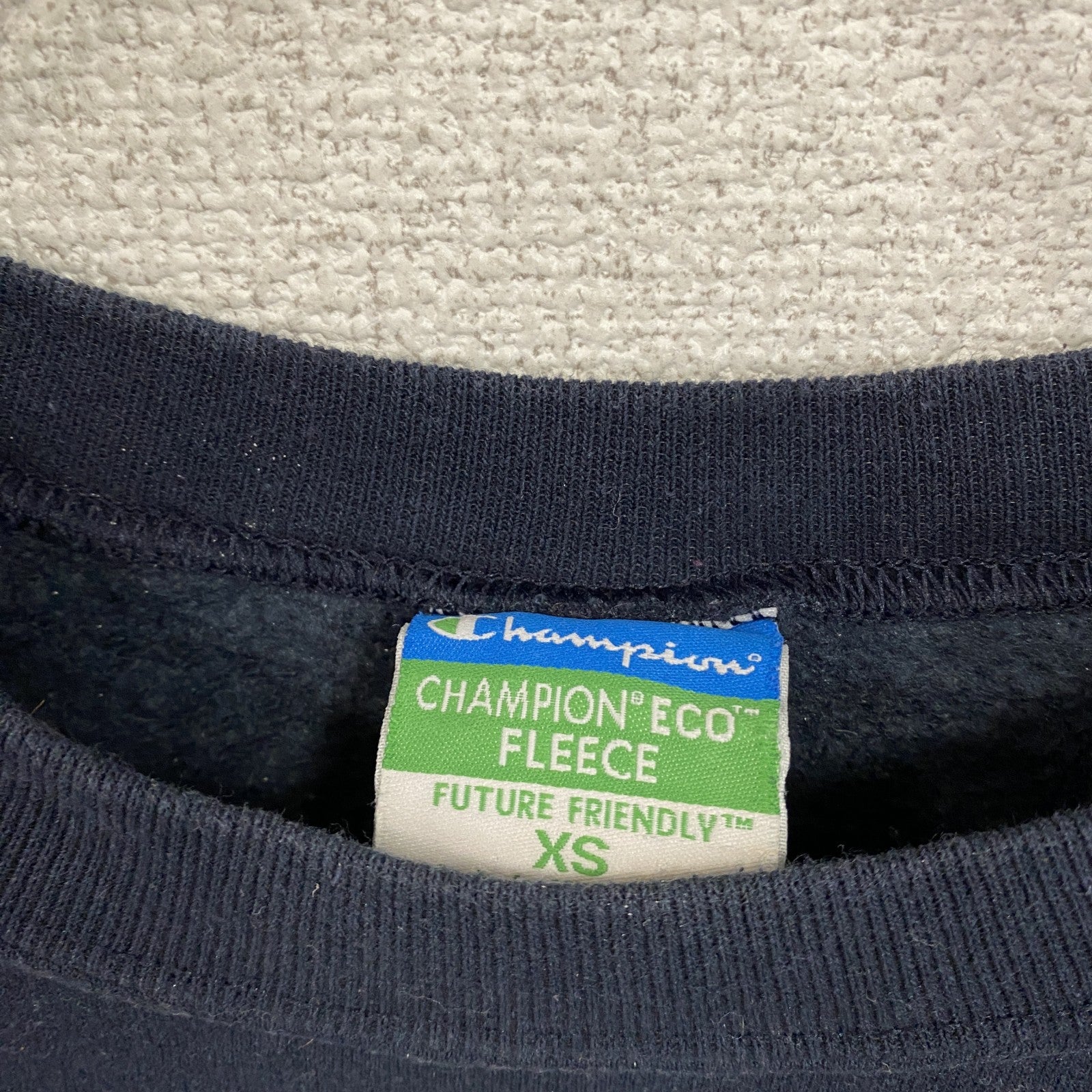 Champion　チャンピオン　 ECO FLEECE　スウェット/トレーナー　カレッジロゴ　紺　ネイビー　XSサイズ　古着