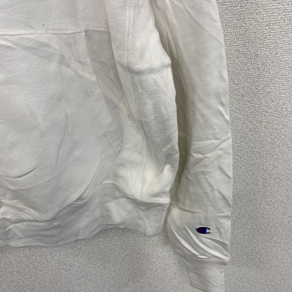 Champion　チャンピオン　リバースウィーブ　スウェットパーカー/フーディー　白　ホワイト　Mサイズ トレーナー スウェットトップス フード付き 古着