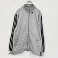 adidas　アディダス　フルジップスウェットトラックジャケット/ジャージ　パフォーマンスロゴ　灰色　グレー　　古着