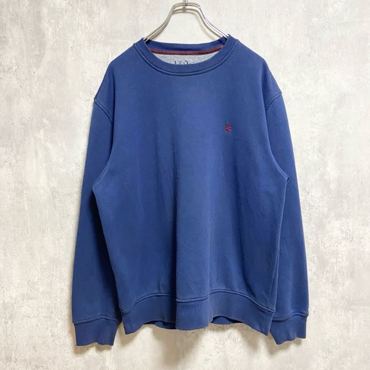 IZOD　アイゾッド　長袖クルーネックスウェット　トレーナー　ワンポイント刺繍　ネイビー　紺　Lサイズ　古着