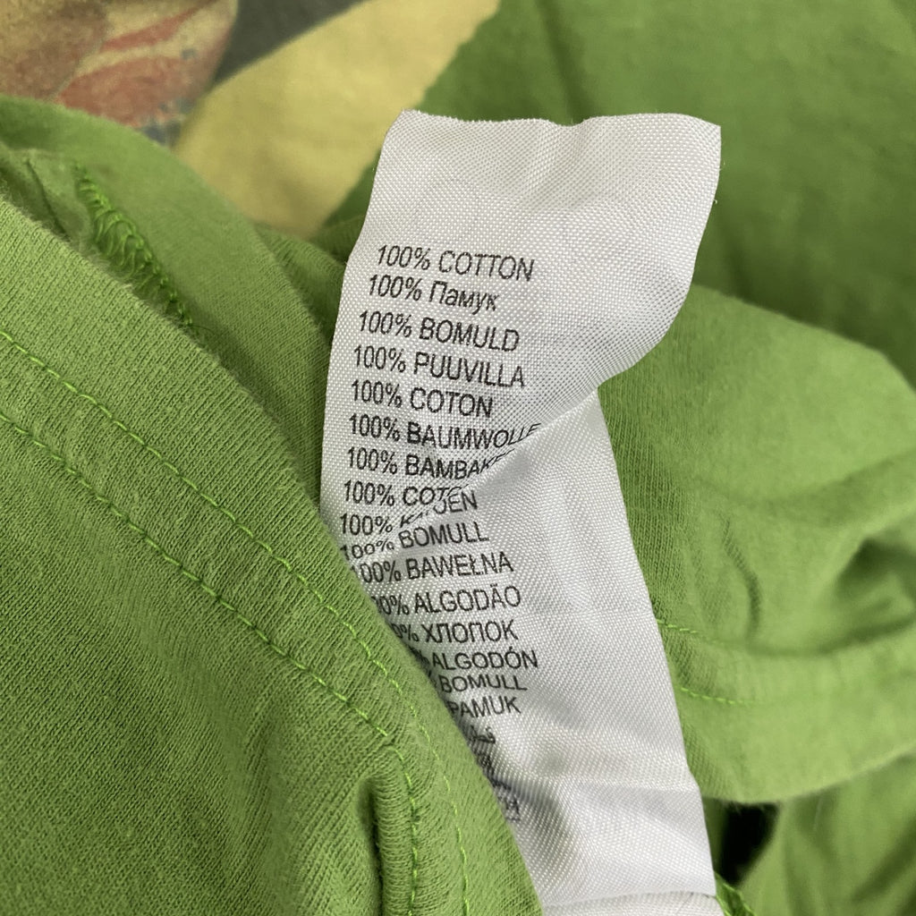 BEN SHERMAN　ベンシャーマン　半袖プリントTシャツ　ライトグリーン　黄緑　古着