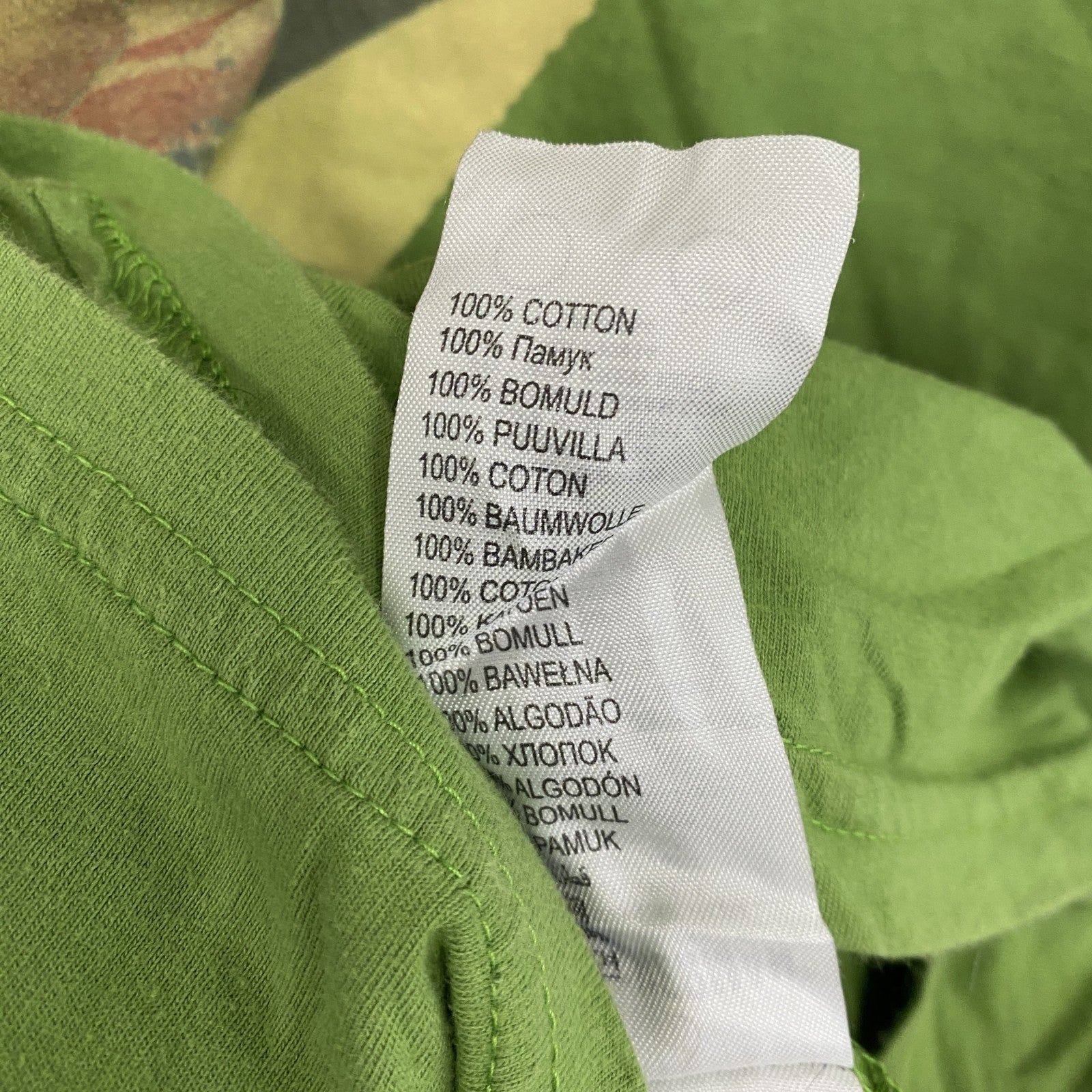 BEN SHERMAN　ベンシャーマン　半袖プリントTシャツ　ライトグリーン　黄緑　古着