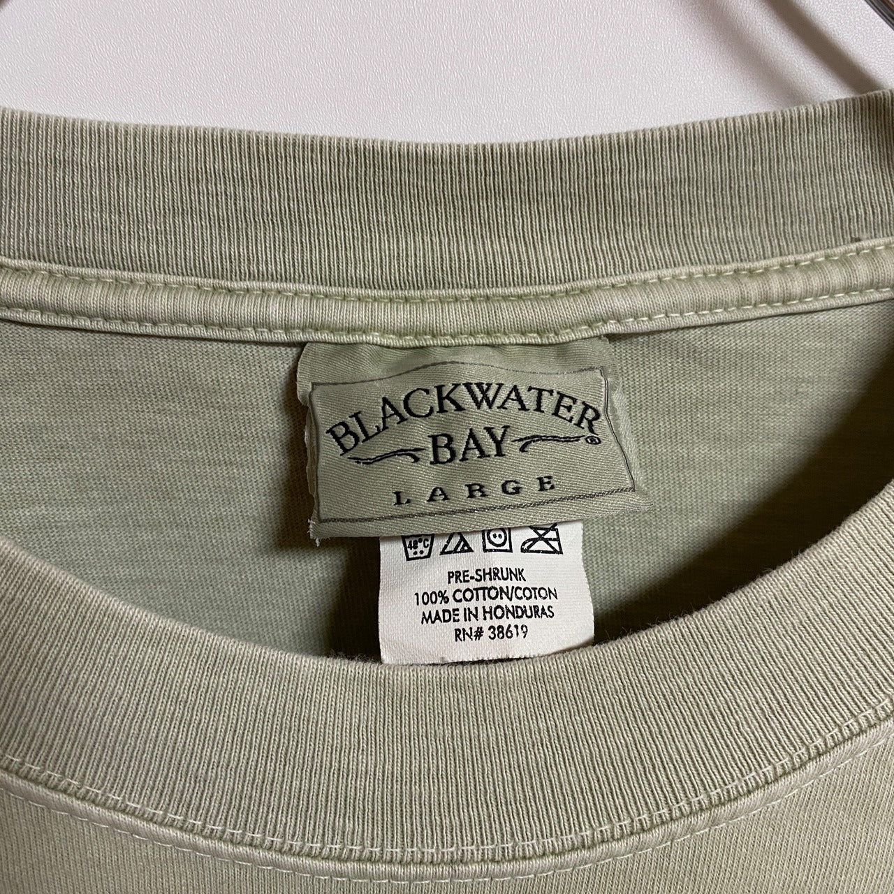 BLACKWATERBAY　半袖クルーネックTシャツ　バックプリント　Maui　緑　グリーン　春夏服　Lサイズ　古着