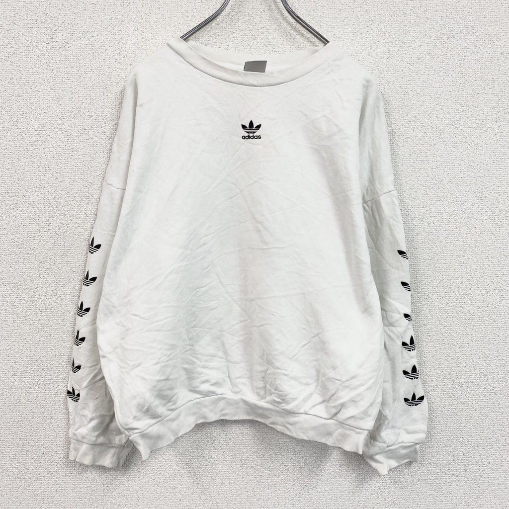 adidas　アディダス　スウェット/トレーナー　トレフォイルロゴ　白　ホワイト　OTサイズ　古着
