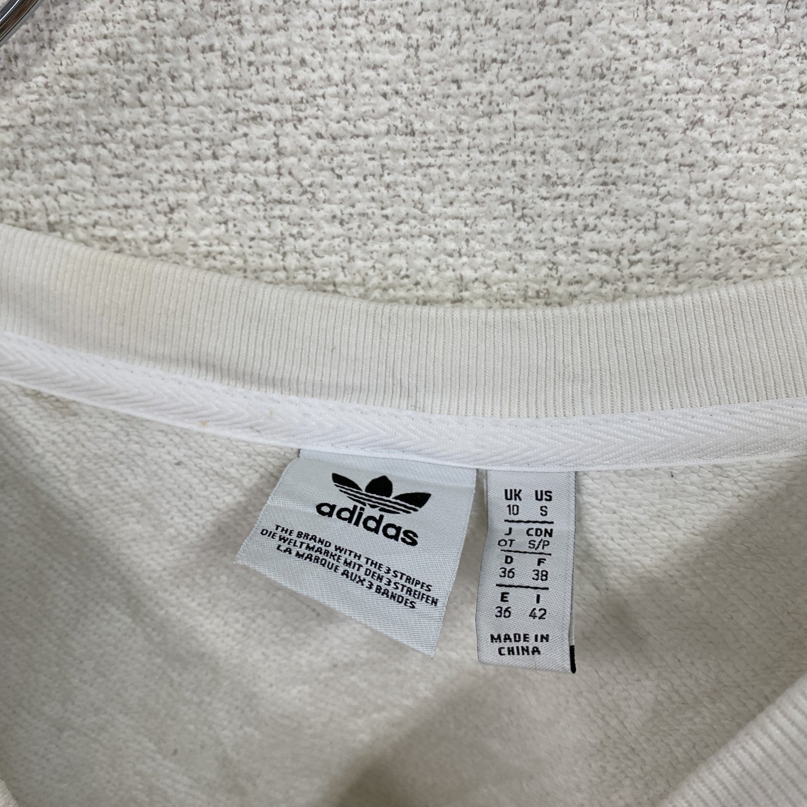 adidas　アディダス　スウェット/トレーナー　トレフォイルロゴ　白　ホワイト　OTサイズ　古着