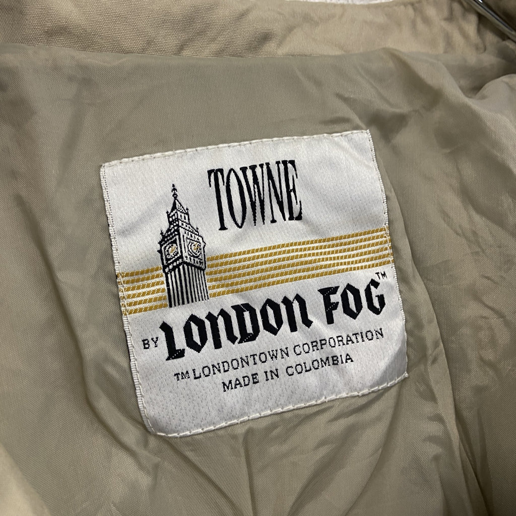 LONDON FOG　ロンドンフォグ　ダブルトレンチコート　スプリングコート　ロングコート　ベルト付き　ベージュ　12サイズ　古着