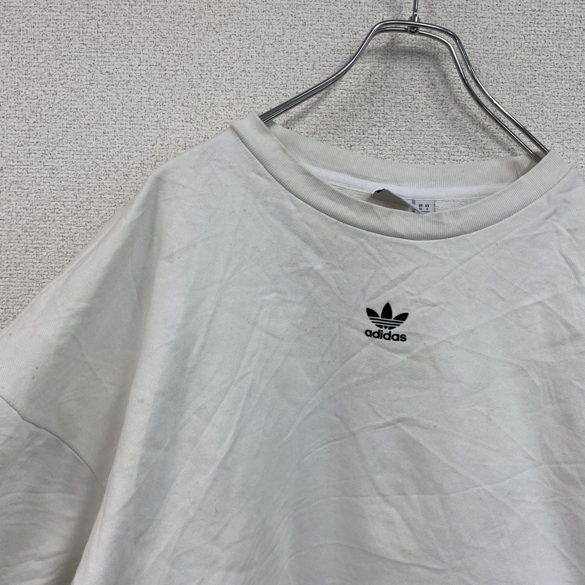 adidas　アディダス　スウェット/トレーナー　トレフォイルロゴ　白　ホワイト　OTサイズ　古着