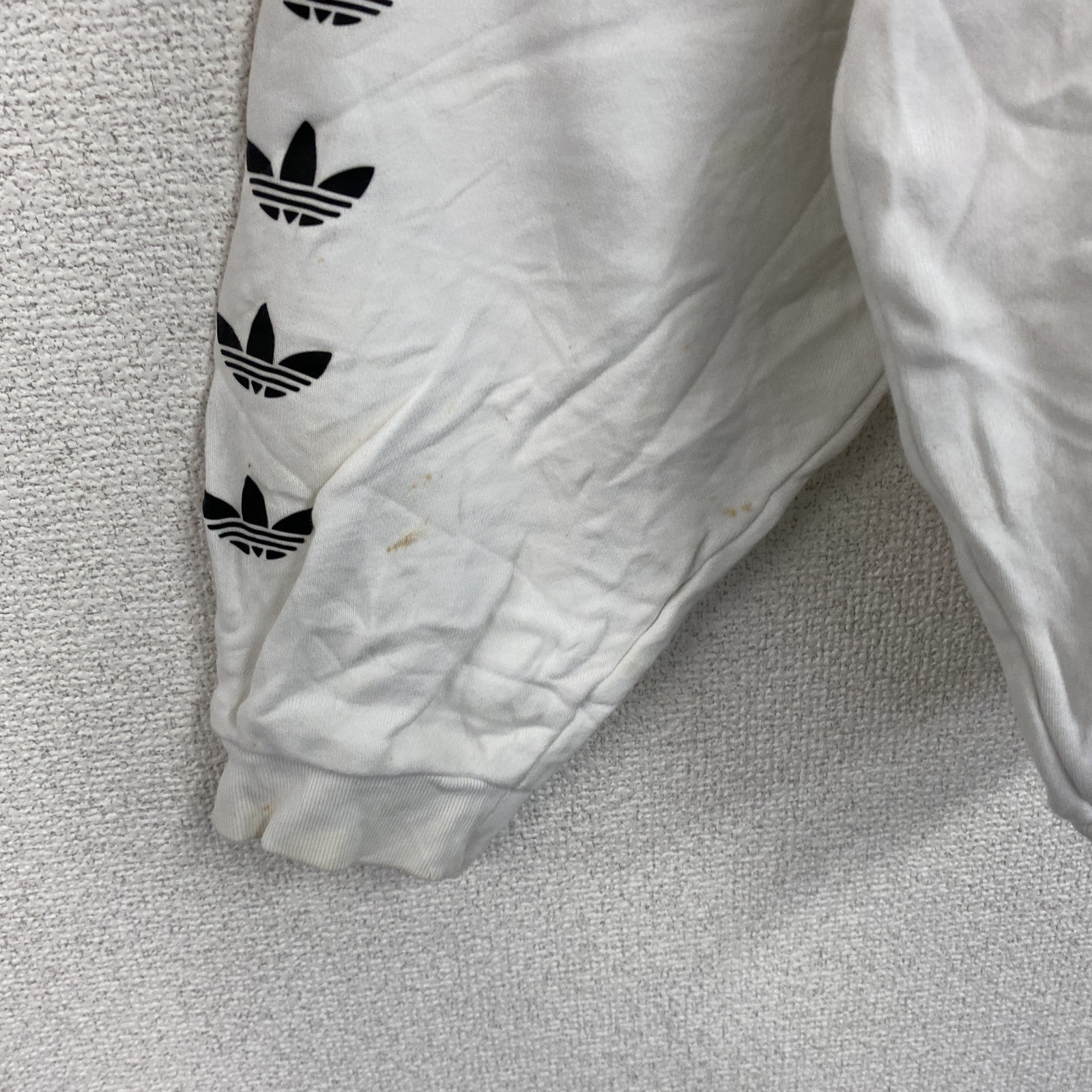 adidas　アディダス　スウェット/トレーナー　トレフォイルロゴ　白　ホワイト　OTサイズ　古着
