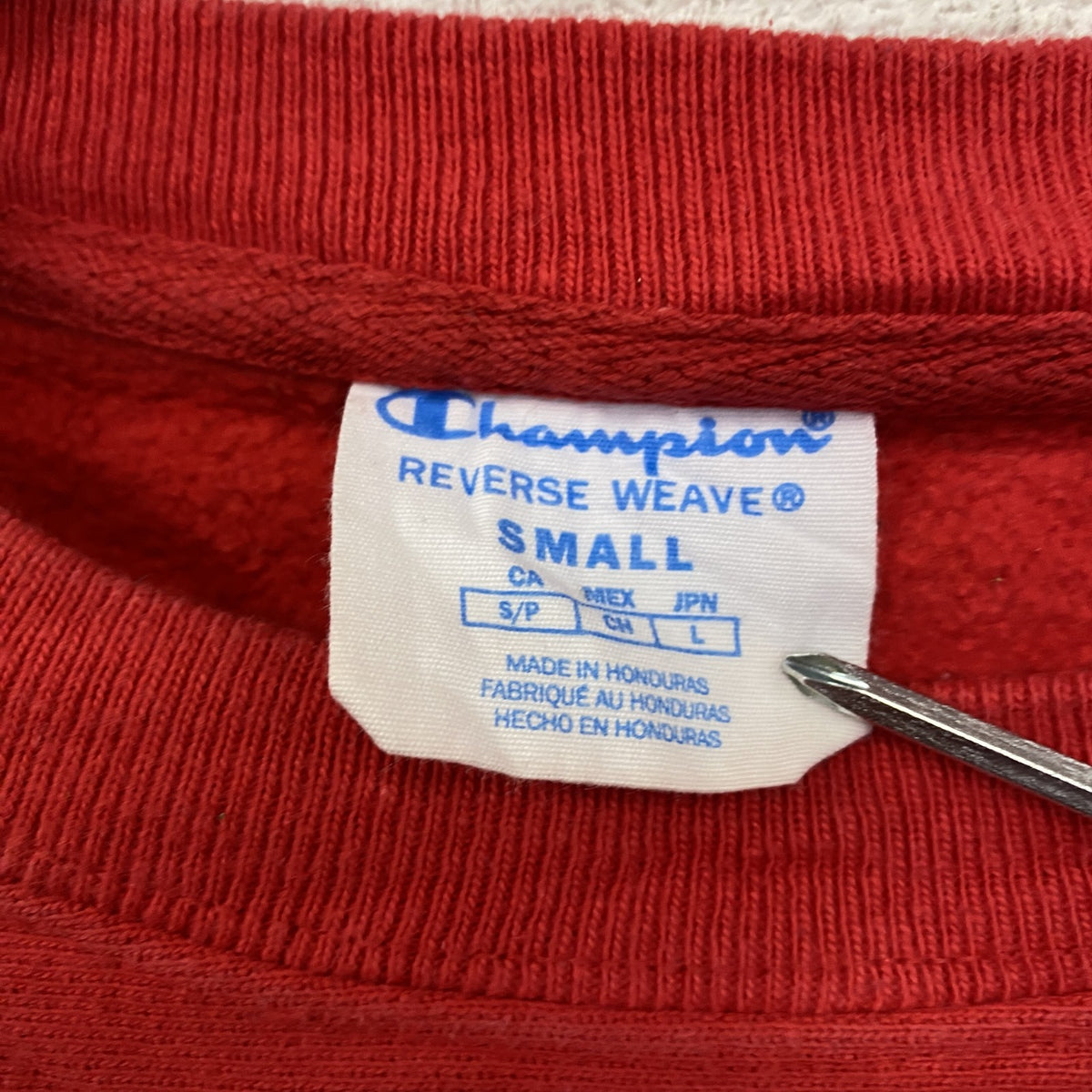 Champion　チャンピオン　リバースウィーブ　スウェット/トレーナー　赤　レッド　Sサイズ　古着
